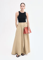 Parachute Skirt in Viscose Linen  - Camel - CO Collections